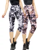 Set 3 Mallones Mujer Leggings Stretch Leggins Mayon Mallas