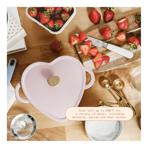 Olla Holandés Beautiful By Drew Hierro Fundido Rosa 1.90lts Rosa