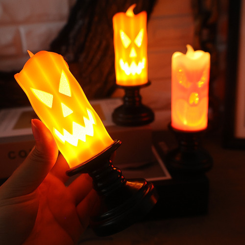 Lámpara Electrónica Sin Llama Con Velas Led De Halloween, 10