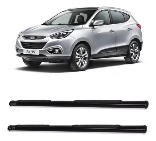 Estribo Tubular Oblongo Preto Hyundai Ix35 2010 2018