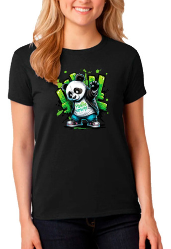 Polera Unisex Estampada Dtf Panda