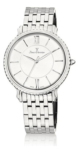 Relógio De Pulso Jean Vernier Masculino Aço Jv01026