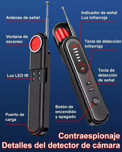 Detector De Cámara Mini Espía Micrófono Y Rastreador Gps