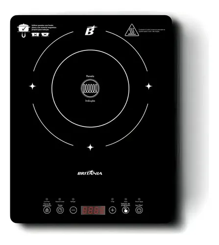 Cooktop de Indução Britânia Portátil Painel Touch BCTE10A 220V