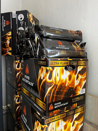 Leña Para Chimenea Pine Mountain Ultraflame 9 Leños Original (Usado)