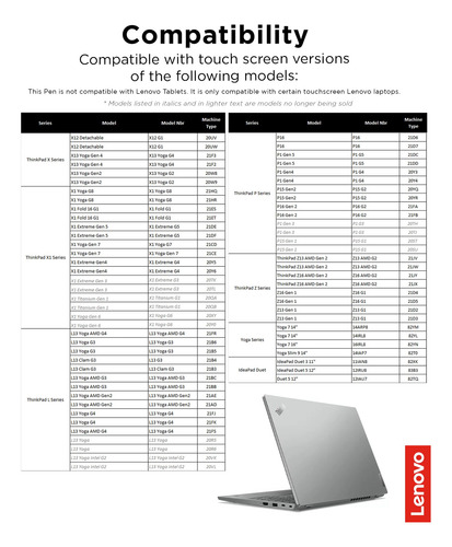 Lápiz De Carga Usb C Para Lenovo Precision Pen 2, Color Gris