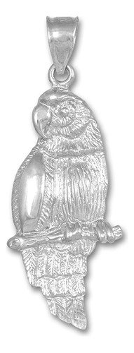 Plata De Ley 925 Amazon Parrot Encanto Colgante