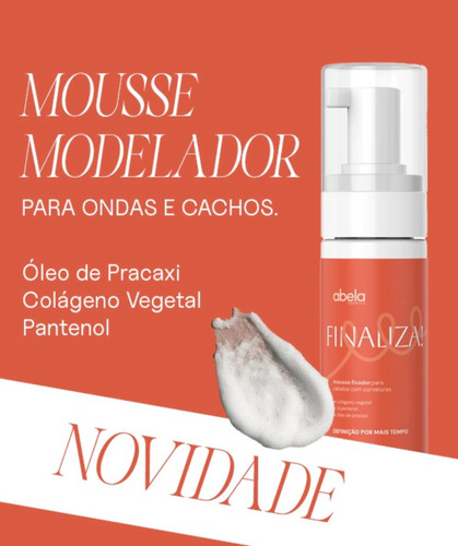 Abela Mousse Modelador Finaliza Para Ondulados E Cacheados