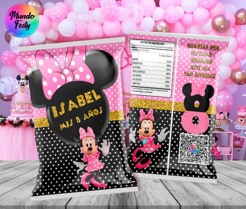 Bolsitas Chip Bag Mickey Mouse - Cotillón Personalizado X10