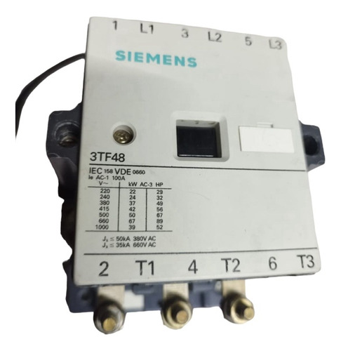 Contactor Siemens 3tf48 Bobina 110vca Usado.