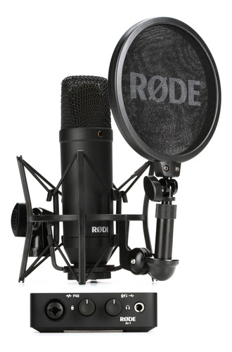 Estudio Rode Kit Completo Ai-1 Y Nt1, Negro.