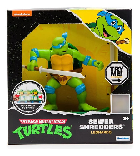 Tortugas Ninja Skate Pullback C/figura Leonardo 71047 Srj