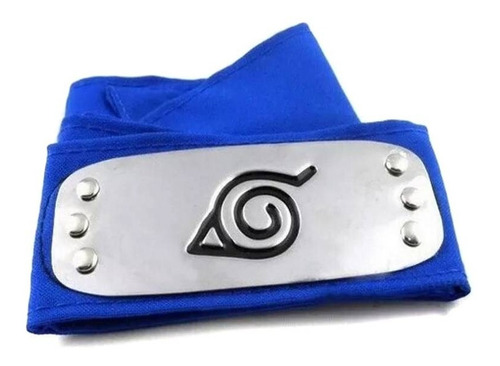 Naruto Uzumaki Shippuden Banda Konoha Azul Anime Cosplay