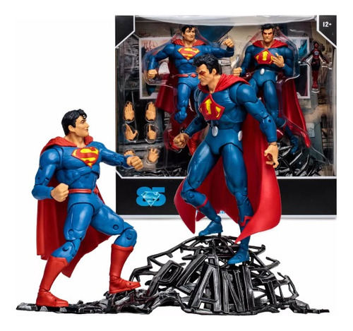 Mcfarlane Superman Vs Superman Tierra 3 Con Atomica 2 Pack