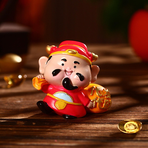 2 Figura Decorativa De Año Nuevo Chino Pintada A Estilo E