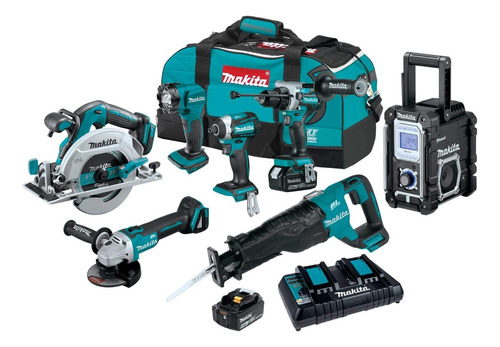 Makita Xt707pt 18v Lxt® Litio-ion Brushless 7-pc. Kit Comb.