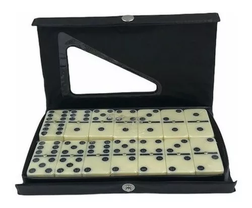 Jogo De Domino De Osso Profissional 28 Peças Com Estojo