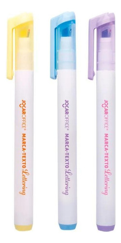 Marca Texto 2x1 Lettering Com 3 Unidades Jocar Office