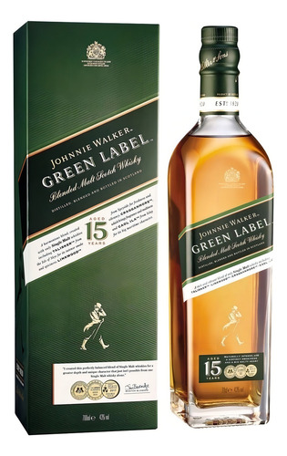 Whisky Johnnie Walker Verde Green Label 750cc Con Estuche