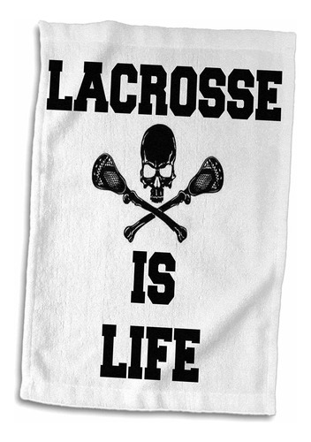 3d Rose Life Picture Of Black Skull And Lacrosse Stic