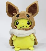 Comprar Pikachu Peluche Pokemon Con Capa De Eevee De 35 Cm Importado