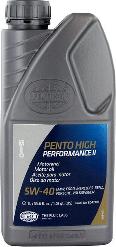 Aceite Pentosin 5w40 Certificado Mb/vw Motores Diesel Y Gaso