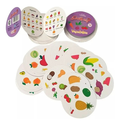Cuál Es? Juego De Mesa Didactico Infantil Niño Frutas