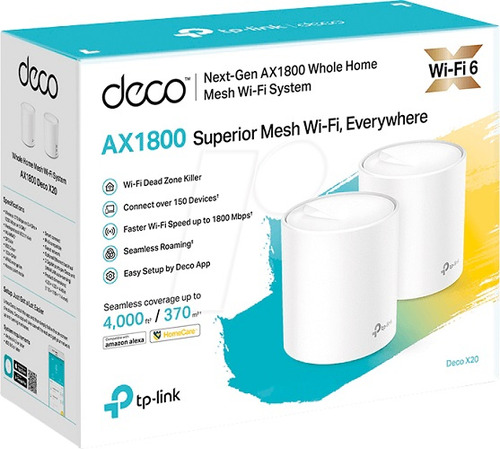 Router Tp-link Deco X20 Wifi-mesh Extensor Doble Banda 2pack