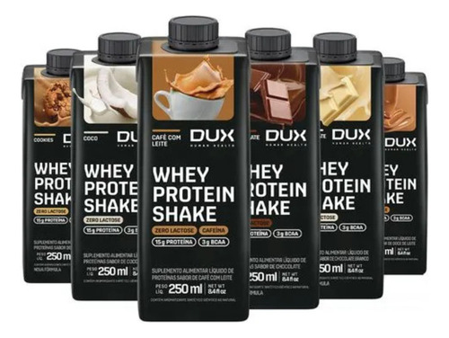 6x Whey Protein Shake Dux Doce De Leite 250ml