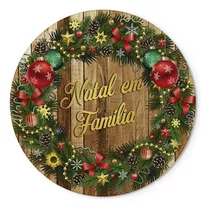Adesivo Decorativo Feliz Natal Família (095x105)cm