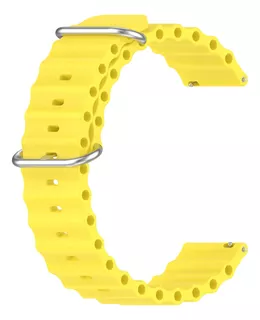 Pulseira De Silicone Oceano Compatível Haylou Solar Plus Rt3 Cor Amarelo