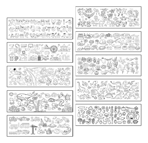 Rollo De Dibujo Para Niños De 10 Piezas, Juguetes