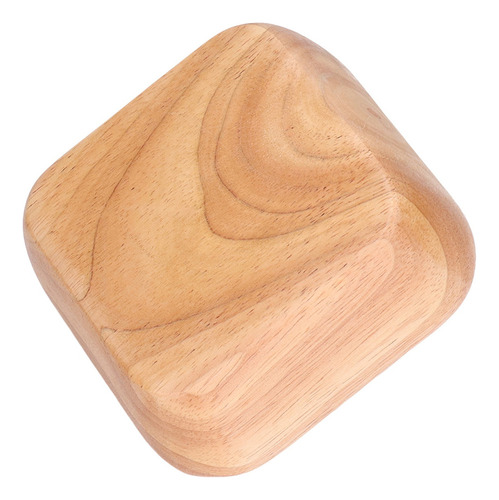 Ensaladera De Madera De Caucho Hecha A Mano Con Estilo Cuadr