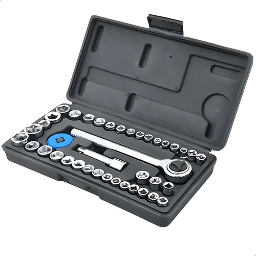 Jogo Soquete Sextavado Hutz 40 Pecas Aco Carbono 21mm Cromado