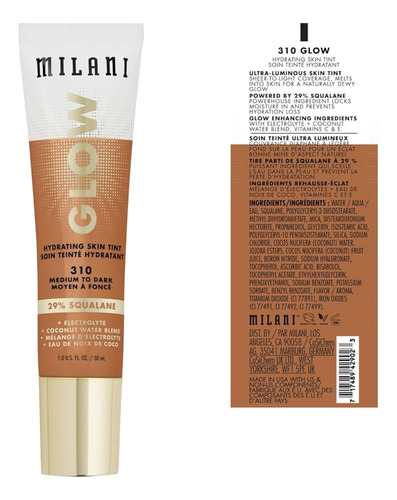 Base De Maquillaje LĂquida Milani Glow Hydrating Skin Tint