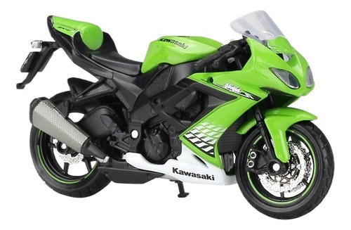 2012 Kawasaki Ninja Zx-14r Miniatura Metal Moto Con Base