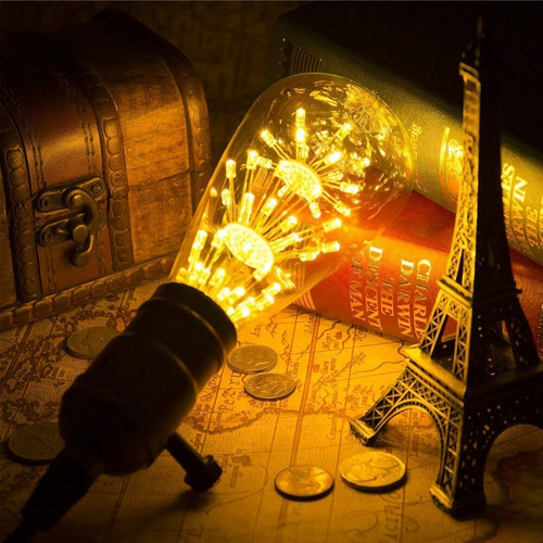 Imagen 5 de 6 de Bombillo Vintage Led Edison Estrellas Tipo Pera