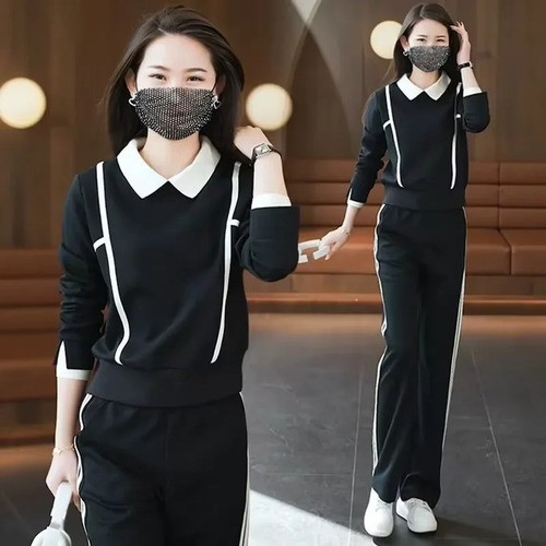 Traje Deportivo Casual Para Mujer Estilo Coreano De Primaver