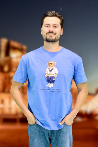 Playera Polo Bear By Ralph Lauren Azul Mod. 710973156003