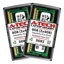 Comprar A-tech 8 Gb (2 X 4 Gb) Ddr3 1066 Mhz Pc3-8500 Cl7 Sodimm 204