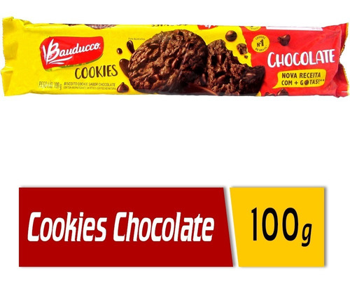 Biscoito Cookies Bauducco De Chocolate Com Gotas 100g