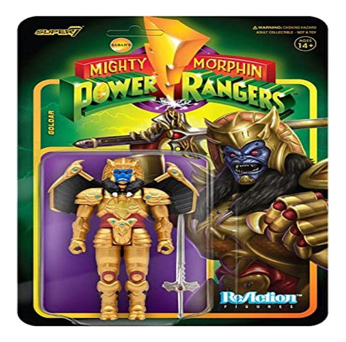 Super 7 Mighty Morphin Power Rangers Goldar - Figura De Reac