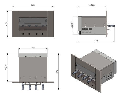 Parrilla Churrasqueira Elétrica Integrada 4 Espetos 220v - Itanova