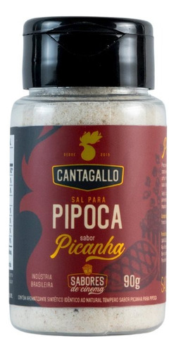 Sal Fino Temperado Para Pipoca Sabor Picanha Cantagallo