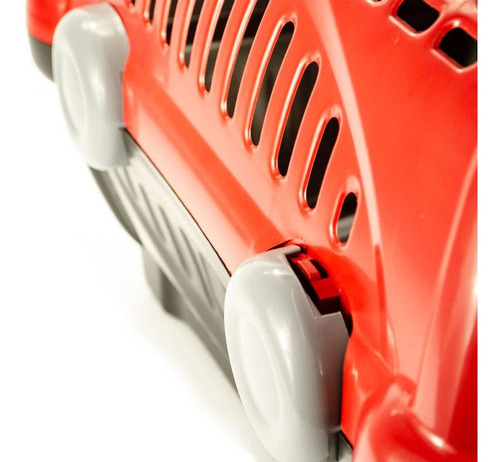 Caixa De Transporte Furacao Pet Luxo Vermelho N3