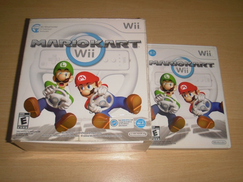 Mario Kart Wii Con Caja Y Volante (wii Juego Completo) (Usado)
