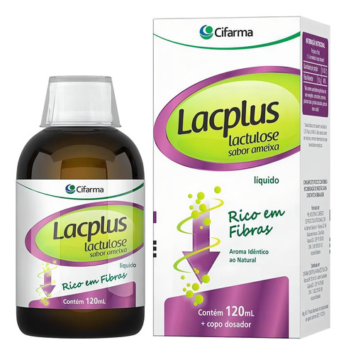 Lacplus Lactulose Sabor Ameixa 120ml Laxante Rico Em Fibras