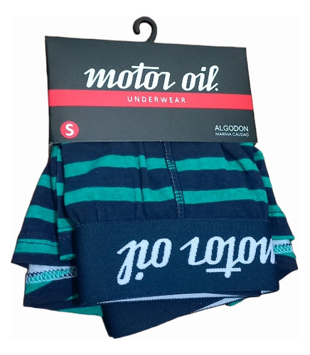 Boxer Estampado Algodón Motor Oil Para Hombre.