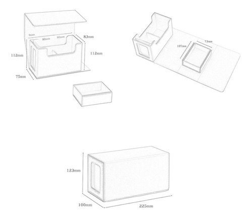 Caja De Almacenamiento Para Mazo De Azul 4 Deflectores