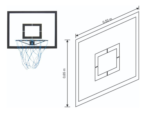 Imagem 2 de 2 de Tabela De Basquete Infantil Com Aro E Rede